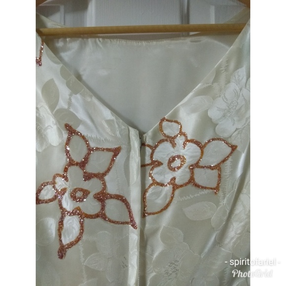 Amazing glamorous satin 50s wiggle gown - Picture 4 of 6